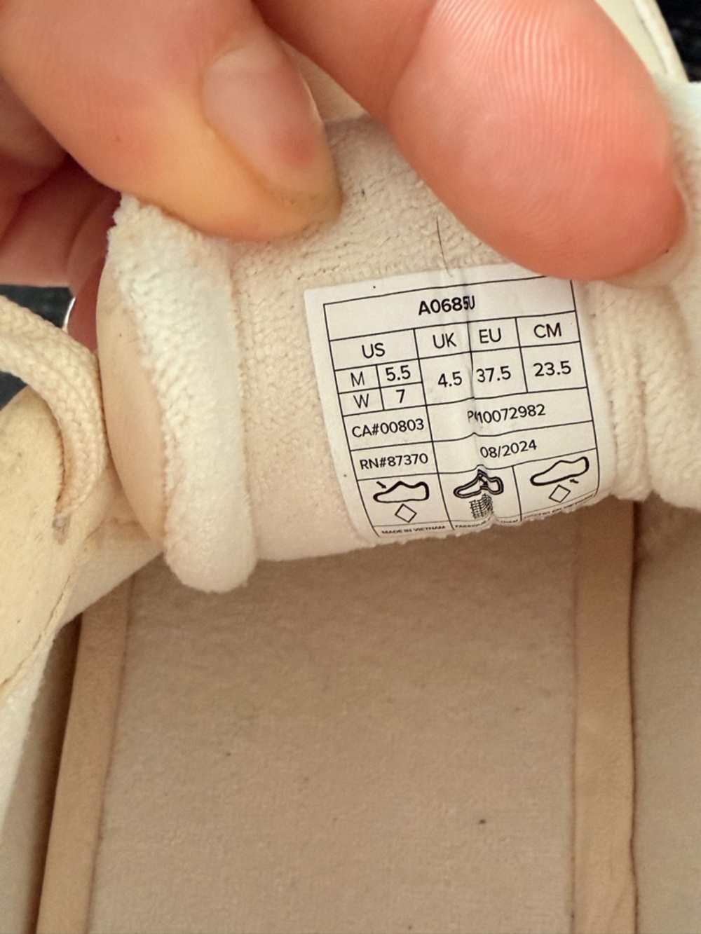 ALO Yoga Women's Sneakers in Cream with Gum Sole - Picture 5 of 6